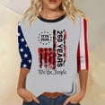 thumbnail image 2 of Trgacdwlo 1776-2026 250th Anniversary USA Shirt Flag Stars Print Womens 4th of July Shirts Freedom Independence Day Red White and Blue Womens T Shirts Graphic Gray XXXL, 2 of 6