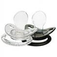 thumbnail image 4 of CutiePlusU Adult Sized Pacifier Dummy for Adult Babies-Crystal Pacifiers Set Big Shield 2 Pack-Black, White, 4 of 5