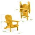 thumbnail image 7 of Best Choice Products Folding Adirondack Chair Outdoor, Wooden Accent Lounge Furniture w/ 350lb Capacity - Marigold Yellow, 7 of 7