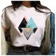 thumbnail image 2 of Pntutb Camiseta suelta de cuello redondo para mujer con estampado gráfico geométrico de moda para mujer Pntutb Pntutb-3810, 2 of 4