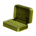 thumbnail image 2 of Estuche de viaje para joyas jinwen de terciopelo verde con cierre de cremallera, 2 of 8