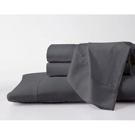Full Size Giza Sheets - Premium 600-Thread-Count Soft 100% Pure Giza Egyptian Cotton 4PC Bed Sheet Set 21 Inches Deep Pockets - Dark Grey