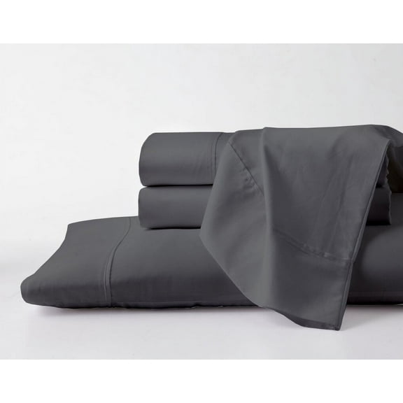 Queen-XL Size Giza Sheets - Premium 600-Thread-Count Soft 100% Pure Giza Egyptian Cotton 4PC Bed Sheet Set, 24" Inches Deep Pockets - Dark Grey