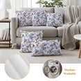 thumbnail image 6 of Purple Brown Spring Floral Outdoor Waterproof Pillow Covers, Watercolor Blooming Botanical Summer Decorative Square Throw Pillowcase Sofa Cushion Sham for Patio/Couch/Chair, 26"x26" 2 Pack, 6 of 8