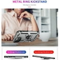 thumbnail image 3 of Compatible with iPhone 13 Pro Max Case Built-in 360 Ring Holder Kickstand, Extreme Protection Military Armor Magnetic Car Dual Layer Protective Heavy Duty Phone Cover For iPhone 13 Pro Max,Silver, 3 of 8