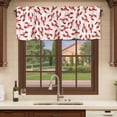 thumbnail image 6 of Red Lobster Curtain Valances for Windows, Kitchen Valance Window Treatments Panel 2 Pack, Summer Ocean Animal Minimalist Art Rod Pocket Short Curtains for Bathroom Bedroom 60 x 18 Inch, 6 of 8