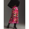 thumbnail image 6 of Women'S Skirt Midi Skirt Tropical Plant Print Pink Zipper A-Line Long Skirts Spring Summer Skirt Floral Rose Red L, 6 of 8