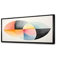 thumbnail image 2 of Designart "Soft Colors Patterns Geometric Harmony II" Oversized Abstract Framed Wall Art - Modern Black Abstract Geometric Bedroom Framed Canvas Wall Art, 2 of 6