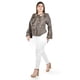 thumbnail image 2 of Blusa con volantes Roman Fashion /Tallas Extras, 1907 (Cafe) cafe 38, 2 of 5
