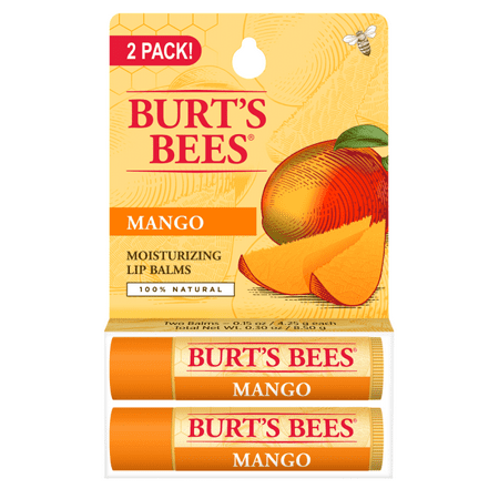 Burt's Bees Moisturizing Lip Balms 2 Pack - Mango 2 (Best Lip Balm For Women)