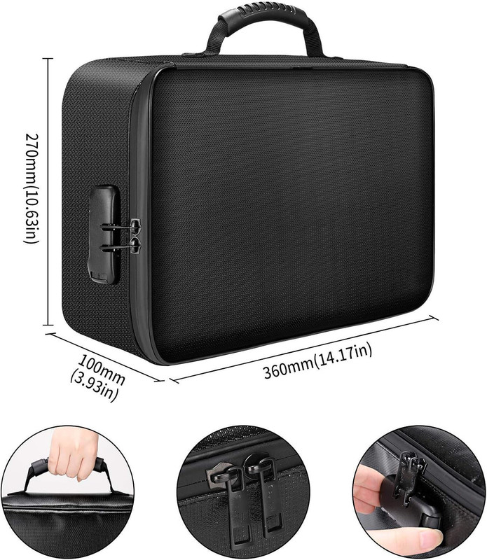 Anunu Fireproof Document Bag with Lock photo 2