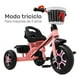 thumbnail image 2 of Triciclo Infantil Niños 2 En 1 Barra Empuje Cajuela Canasta Rosa, 2 of 5