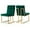 Green, variant on Meridian Furniture Pierre 19.5"H Velvet Dining Chair in Beige (Set of 2)
