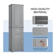 thumbnail image 4 of GDF Studio 72.1" Tall Bathroom Storage Cabinet with Drawer, 2 Different Size Doors, Adjustable Shelf, Gray, 4 of 12