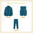 thumbnail image 3 of ETHAN Boys Tuxedo Suit Teal and Bianco Boys Suit Boys Easter Suits Size 10-12 Years, 3 of 6