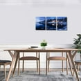 thumbnail image 5 of Snow in winter Wall Art for living room Canvas Prints Artwork bathroom Wall Decor Quiet blue lakes and villages painting 3 Pieces Framed bedroom wall decorations Office Home Decor, 5 of 6