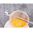 thumbnail image 2 of Shisuyan 1 Piece Spoon Square Head Stainless Steel Long Handle TeaSpoon Coffee Milk Tea Spoons Parfait Ice Cream Spoon (Silver), 2 of 8