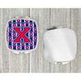 thumbnail image 4 of Letter X Football Harvard Crimson and Yale Blue Compact Mirror CJ1076-XSCM, 4 of 4