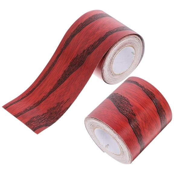 AURARMLET 2 Rolls Multi Color Wood Grain Tape for Wall Decoration Peel and Stick Baseboard Trim 196.50X1.97X0.004In