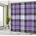 thumbnail image 4 of Ambesonne Plaid Shower Curtain, Purplish Lumberjack Tartan, 69"Wx75"L, Violet Pale Ceil Blue, 4 of 4