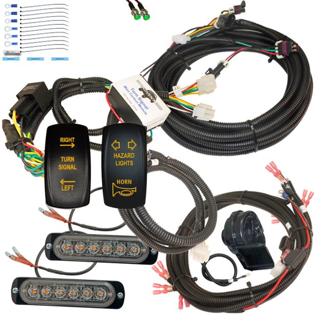 Vertical Rocker Switch Polaris Plug and Play turn kit with Horn