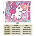 thumbnail image 2 of Hello Kitty Blanket, Super Soft Throw Blanket, Cozy Flannel Blankets For Boys Girls, Warm Blankets For Couch Sofa Bed, 60"X50", 2 of 9