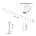 thumbnail image 2 of Stainless Steel Lanyard Cable with Eyelets 0.06" x 8" 1.5mm x 20cm Lock Security Wire Rope with Screws, 4 Pack, 2 of 6