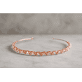 thumbnail image 3 of Tiara Diadema Oro Rosa De Pedrería Checa Para Niña, 3 of 3