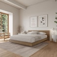 thumbnail image 3 of Nexera Satori Low Platform Queen Bed with Headboard, Brown Oak, 3 of 6