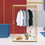 Wuzstar Metal Garment Rack,Modern Clothes Retail Storage Shelves Floor-Standing Display Rack with Foot Pads