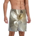 thumbnail image 2 of Fotbe Elegant Ivory Flower Pantalones Cortos de Pijama para Hombre, Ropa de Dormir, Pantalones de Pijama Cortos para Hombre-4X-Large, 2 of 6