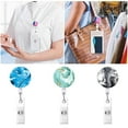 thumbnail image 2 of 3x/4x Retractable Badge Holder with Key Carabiner Reel Clip On Bag Clothes 3pcs A, 2 of 8