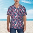 thumbnail image 4 of Lsque flower Skull leaf colorful pattern Hawaiian Shirt for Men, Unisex Summer Beach Casual Short Sleeve Button Down Shirts-Small, 4 of 9