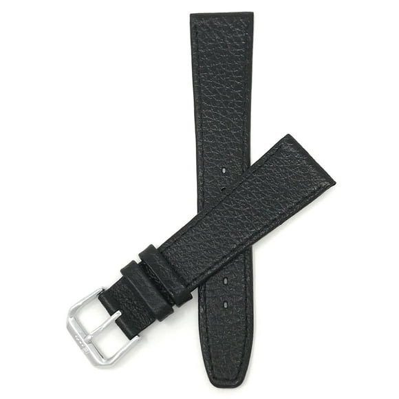 24mm Ultra Slim Leather Watch Strap Band, Buffalo Pattern