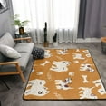 thumbnail image 4 of DouZhe Cute Dogs Doodle Paws Pattern Area Rugs Non-Slip Machine Washable Floor Mat, Style Carpet Doormat, 63x48 inches, 4 of 6