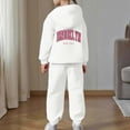 thumbnail image 3 of Boys Girls Sweatsuit Set,2PC Long Sleeve Letter Printed Hooded Sweatsuits Pullover Sweatpants Joggers Set Fall Clothes Boys Girls Jogger Set 4-5 Years, 3 of 6