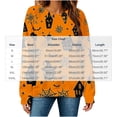 thumbnail image 3 of SETOOFF Womens Loose Fit Long Sleeve Shirts, Crew Neck Halloween Pumpkin Bat Spider Print Pullover Sweatshirt Lightweight Tunic Tops Holiday Party Apparel for Dressy Casual Dailywear Fashion, 3 of 6