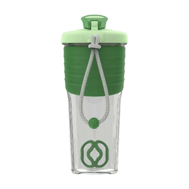 Yhmxh Botella mezcladora de proteínas, 24 botellas de proteínas con bola mezcladora, botella mezcladora, botella de proteínas, vaso portátil para bebida de proteína de suero antes del ejercicio.