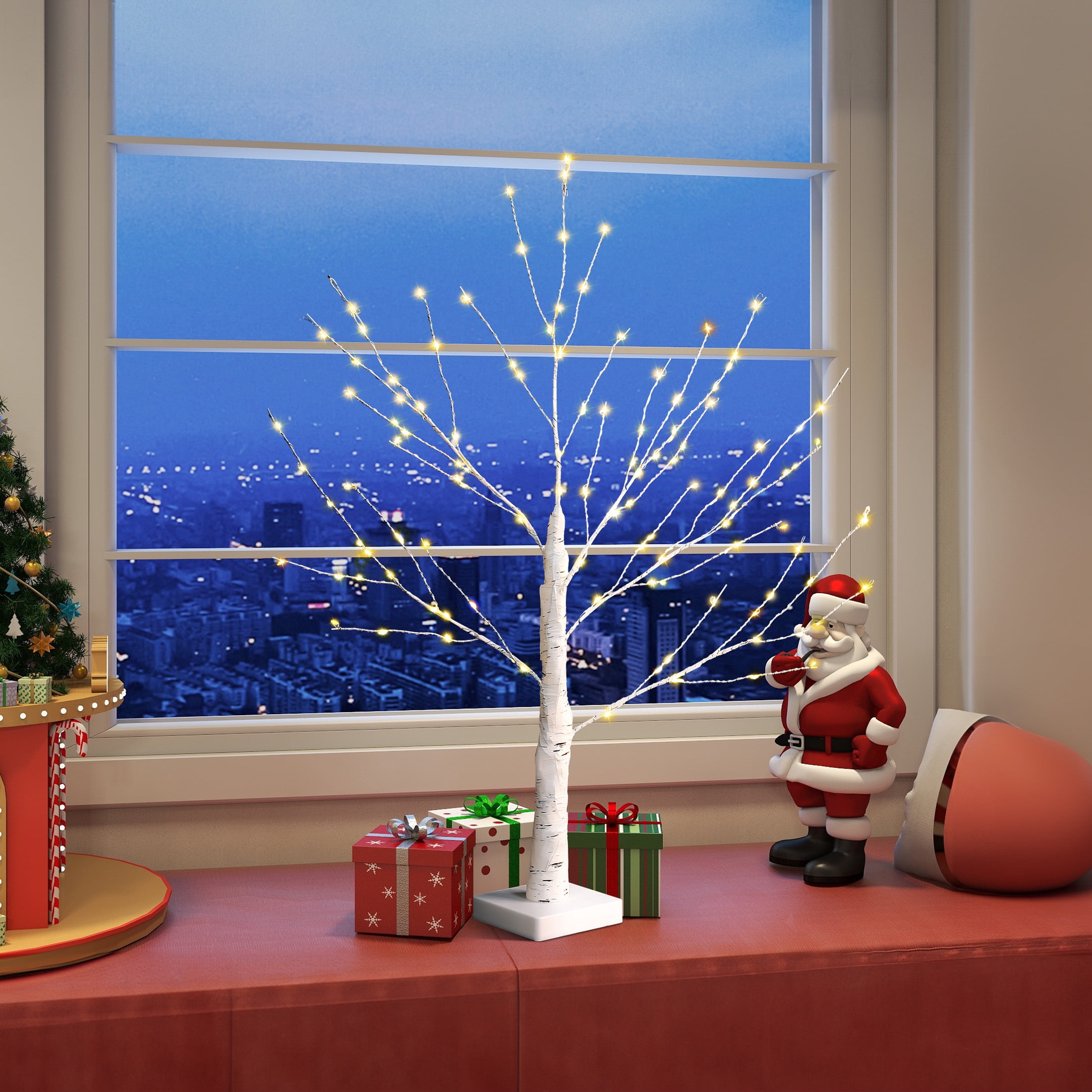 2FT Christmas Tree Light Decorations - USB/Battery Powered 144 LED