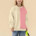 thumbnail image 2 of KyCheLot Boys Girls Long Sleeve Tops Color Block Casual Long Sleeve Pullover Oversized Sweatshirt for 2-14 Years, 2 of 6