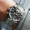 thumbnail image 6 of OLEVS Automatic Watches for Mens Self-Winding Mechanical Chronograph Classic Fashion Business Tourbillon Skeleton Stainless Steel Waterproof Luminous Mens Wrist Watches Reloj Para Hombre, 6 of 14