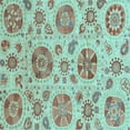 thumbnail image 1 of Ahgly Company Indoor Square Abstract Light Blue Modern Area Rugs, 8' Square, 1 of 4