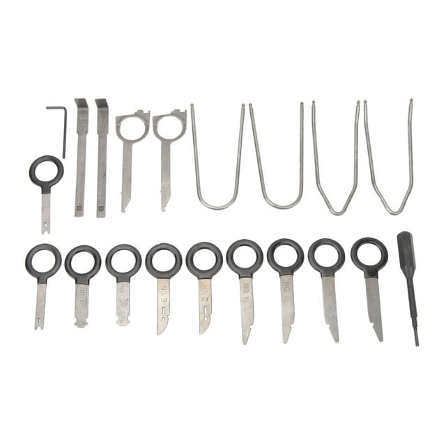 Radio Removal Tool Kit, Bend Resistant Sturdy Steel Practical Ergonomic Radio Removal Tool Set Strong Strength for Trucks