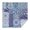 Blue Ethnic Floral, variant on Gray and White Floral Pattern Square Tablecloth,Waterproof Square Table Cover,Wipeable Spillproof Washable Table Cover for Home Kitchen Party Decor 42"X42"(107x107cm)