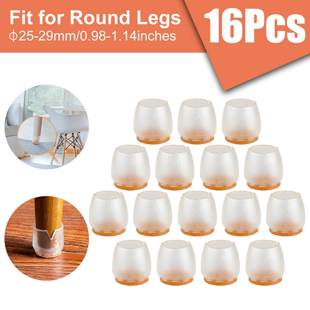 16pcs Silicone Chair Leg Caps Feet Pads Furniture Table Covers Floor