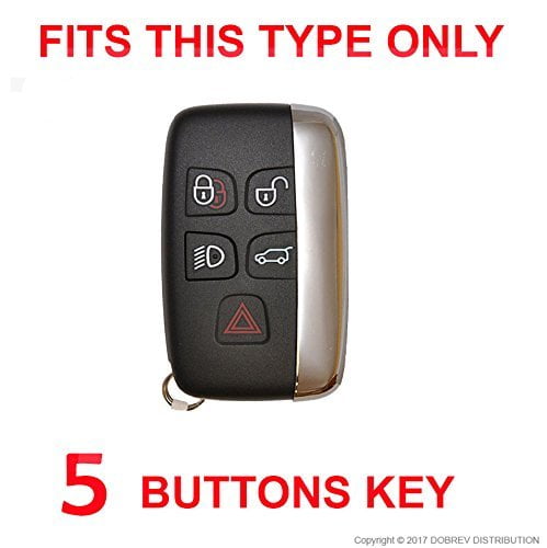 Ezzy Auto Black 4 Buttons Silicone Key Fob Case Cover Key Cover Key Jacket Skin Protector fit for Dodge Challenger