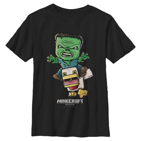 Boys A Minecraft Movie Chicken Jockey Poster T Shirt