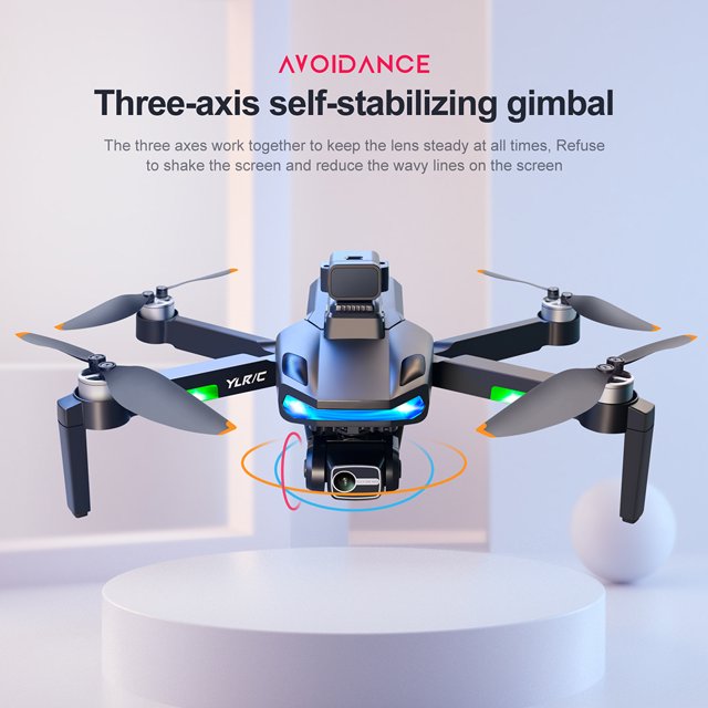 YLR/C S135 GPS WiFi RC Drone Helicóptero 3-Axis Gimbal 5G 4CH Cuadricóptero plegable Ehuebsd Para estrenar