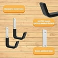 thumbnail image 3 of Heavy Duty Utility Hooks for Garage Storage Utility Hooks Wall Mount,Garage Hooks Heavy Duty,Garage Wall Hooks,Bike Hooks, (2 Pcs Black)4.7*3.5 inch, 3 of 4