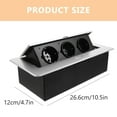 thumbnail image 2 of GOOHOCHY Desk Plug Socket Embedded Socket Aluminum 1Pack, 2 of 8